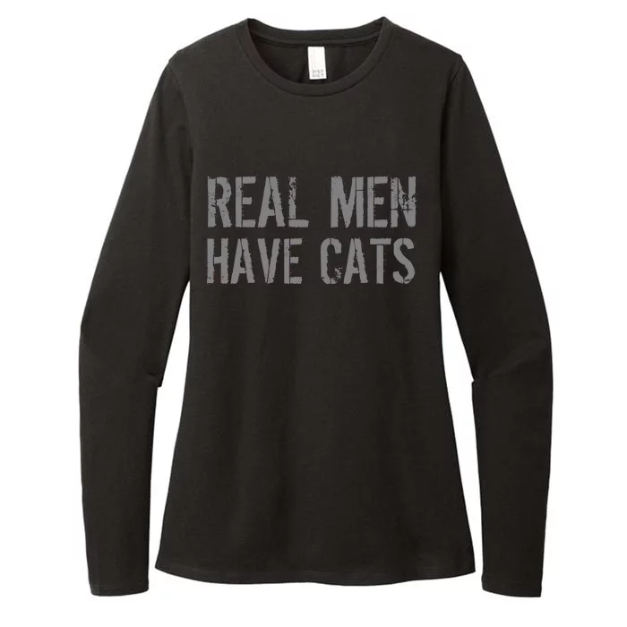 Real Men Have Cats Funny Womens CVC Long Sleeve Shirt