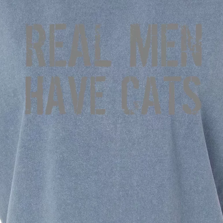 Real Men Have Cats Funny Garment-Dyed Women's Muscle Tee