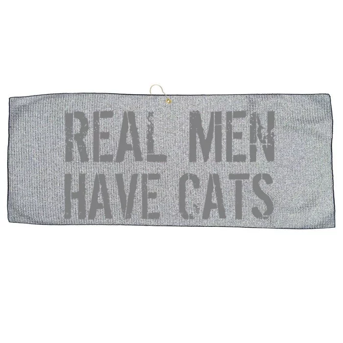 Real Men Have Cats Funny Large Microfiber Waffle Golf Towel