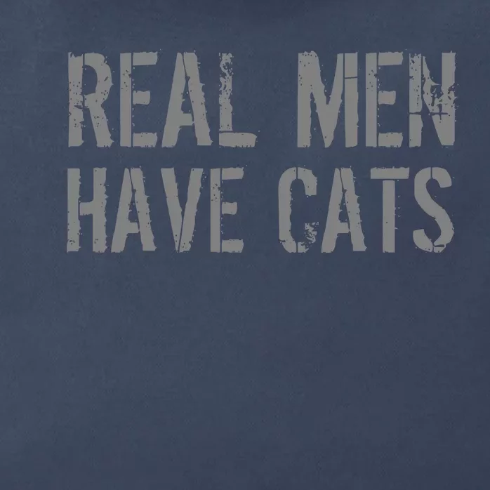 Real Men Have Cats Funny Zip Tote Bag