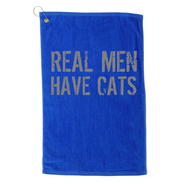 Real Men Have Cats Funny Platinum Collection Golf Towel