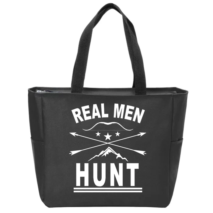 Real Men Hunt Zip Tote Bag