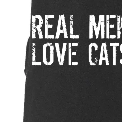 Real Men Love Cats Doggie 3-End Fleece Hoodie