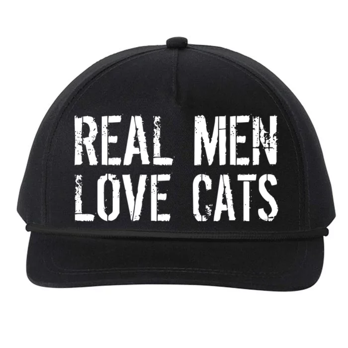 Real Men Love Cats Snapback Five-Panel Rope Hat