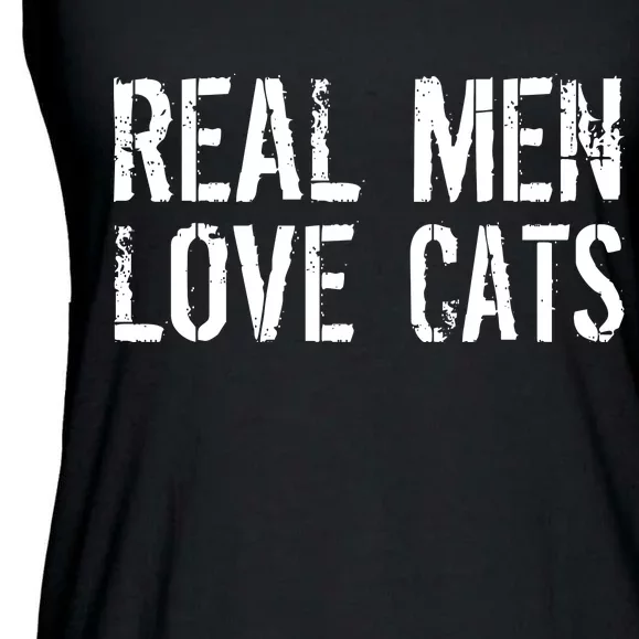 Real Men Love Cats Ladies Essential Flowy Tank