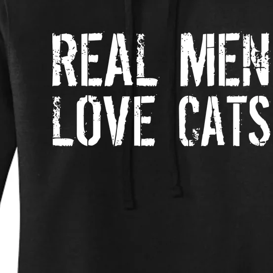 Real Men Love Cats Women's Pullover Hoodie