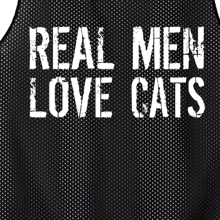 Real Men Love Cats Mesh Reversible Basketball Jersey Tank