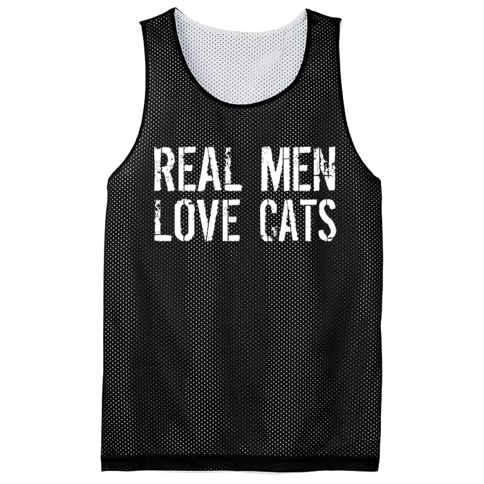 Real Men Love Cats Mesh Reversible Basketball Jersey Tank