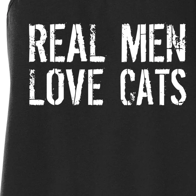 Real Men Love Cats Women's Racerback Tank