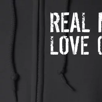 Real Men Love Cats Full Zip Hoodie