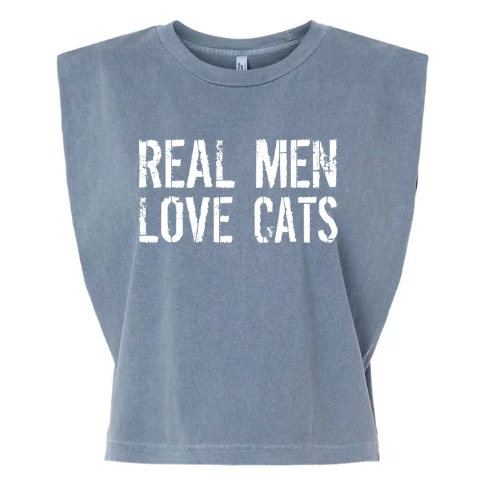 Real Men Love Cats Garment-Dyed Women's Muscle Tee