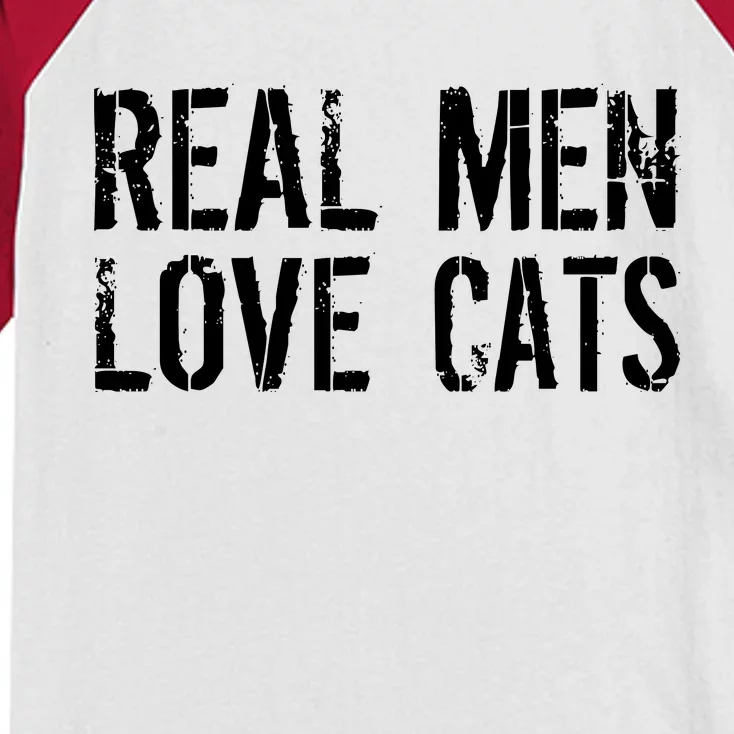 Real Men Love Cats Kids Colorblock Raglan Jersey