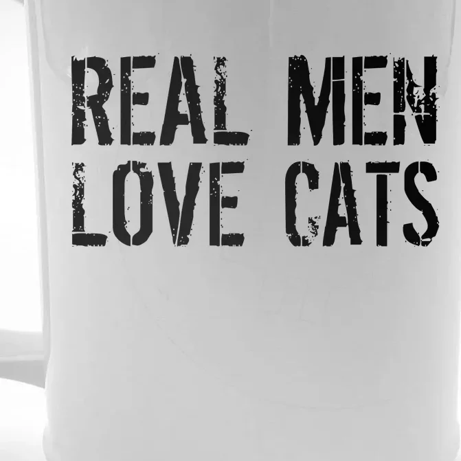 Real Men Love Cats Front & Back Beer Stein