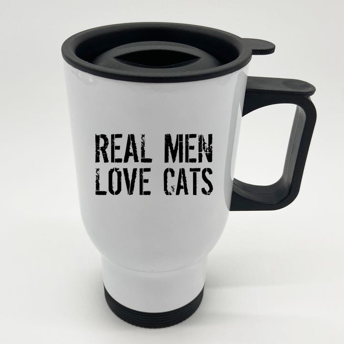 Real Men Love Cats Front & Back Stainless Steel Travel Mug