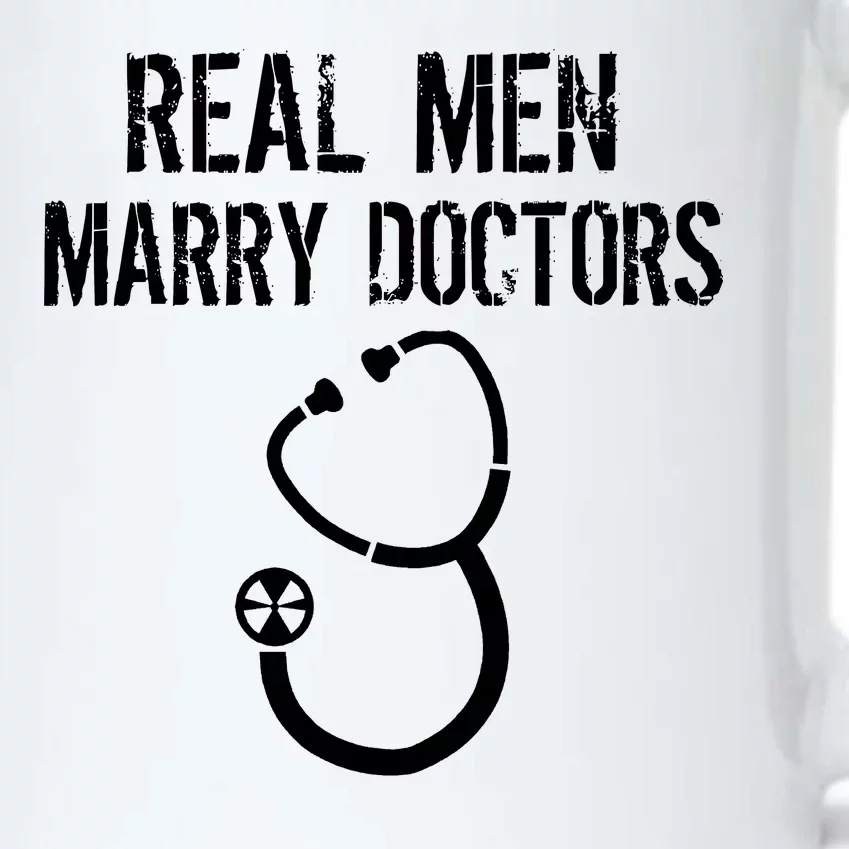 Real Men Marry Doctors Funny Black Color Changing Mug