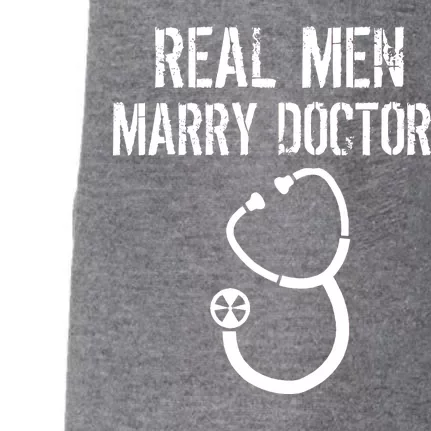 Real Men Marry Doctors Funny Doggie 3-End Fleece Hoodie