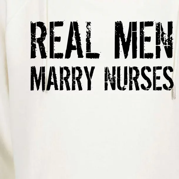 Real Men Marry Nurses Womens Funnel Neck Pullover Hood