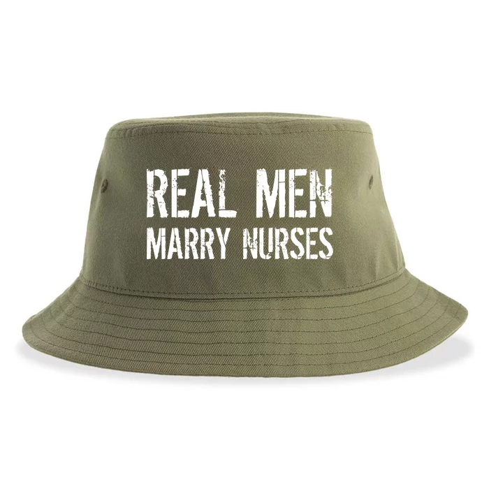 Real Men Marry Nurses Sustainable Bucket Hat