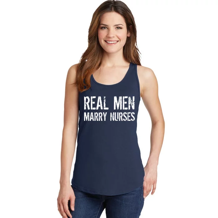 Real Men Marry Nurses Ladies Essential Tank