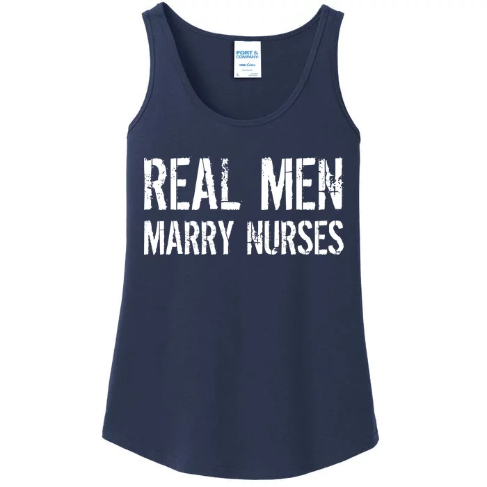 Real Men Marry Nurses Ladies Essential Tank