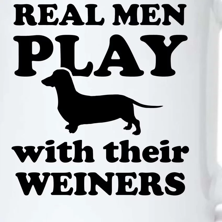 Real Men Play With Their Wieners Black Color Changing Mug