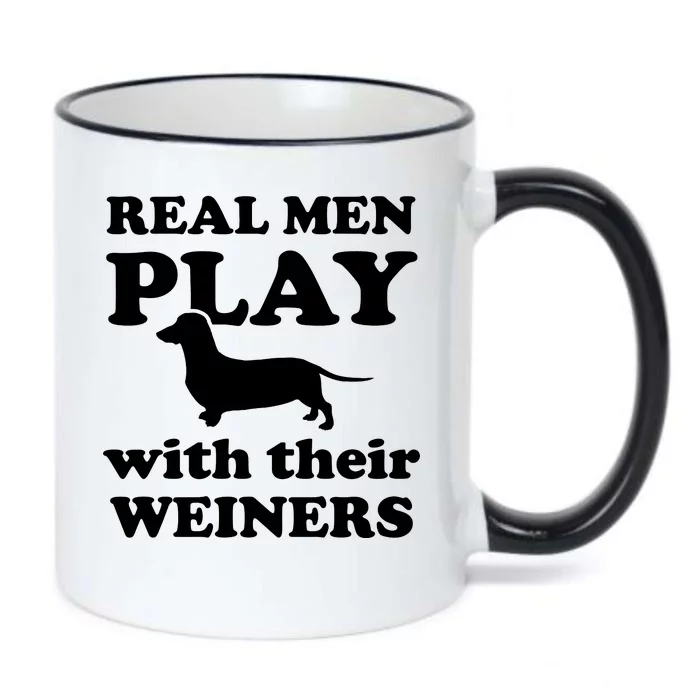 Real Men Play With Their Wieners Black Color Changing Mug