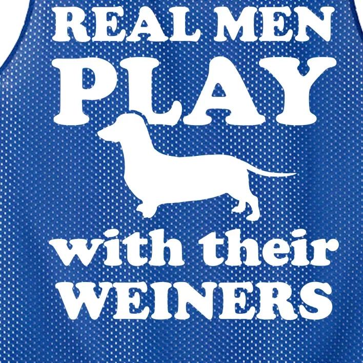 Real Men Play With Their Wieners Mesh Reversible Basketball Jersey Tank