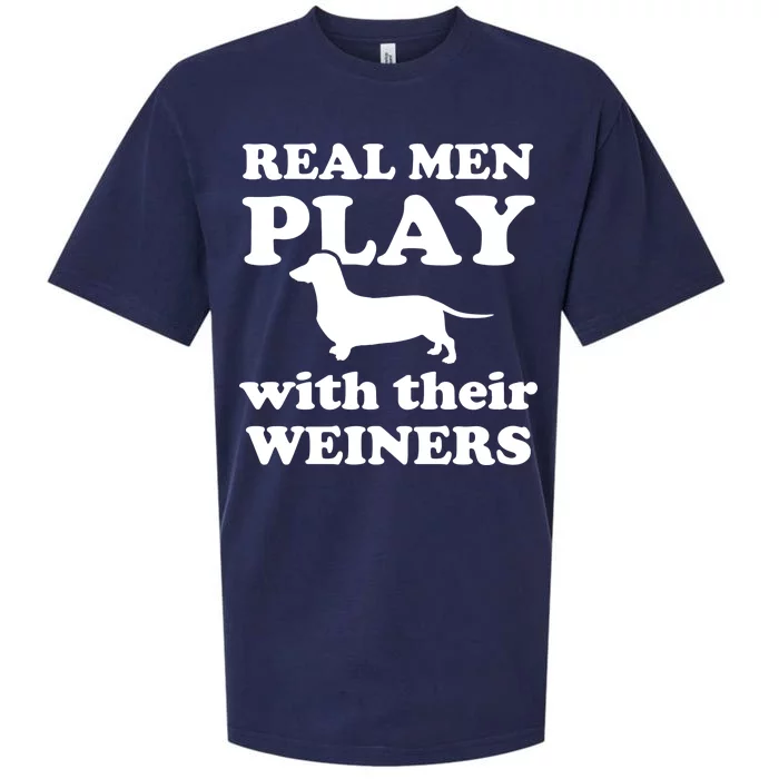 Real Men Play With Their Wieners Sueded Cloud Jersey T-Shirt