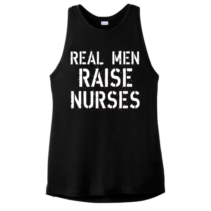 Real Men Raise Nurses Ladies Tri-Blend Wicking Tank