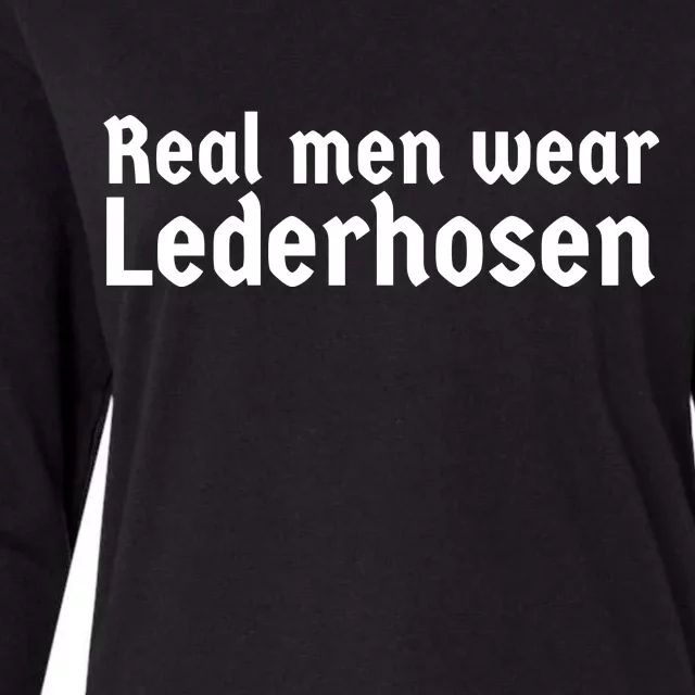 Real Men Wear Lederhosen Womens Cotton Relaxed Long Sleeve T-Shirt