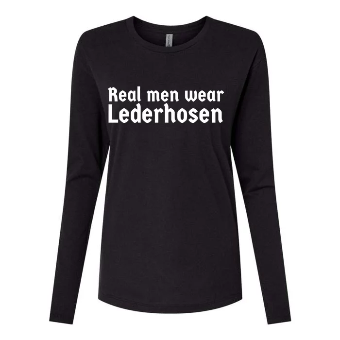 Real Men Wear Lederhosen Womens Cotton Relaxed Long Sleeve T-Shirt