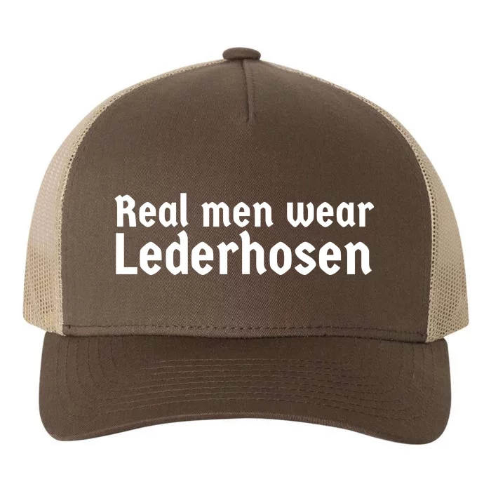 Real Men Wear Lederhosen Yupoong Adult 5-Panel Trucker Hat