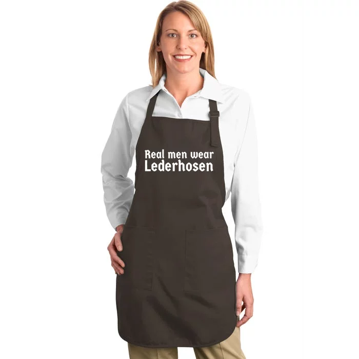 Real Men Wear Lederhosen Full-Length Apron With Pocket