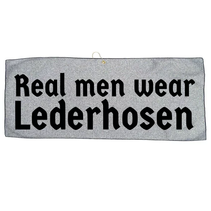 Real Men Wear Lederhosen Large Microfiber Waffle Golf Towel