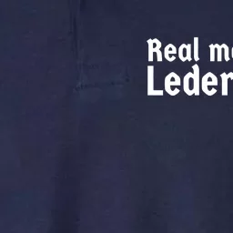 Real Men Wear Lederhosen Softstyle Adult Sport Polo