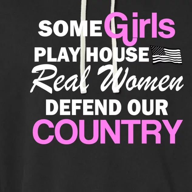 Real Women Defend Our Country Garment-Dyed Fleece Hoodie