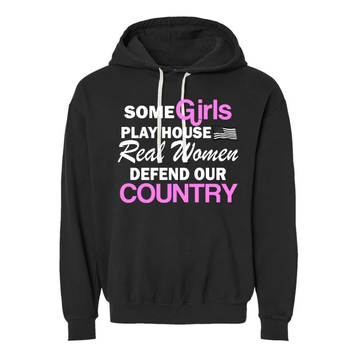 Real Women Defend Our Country Garment-Dyed Fleece Hoodie