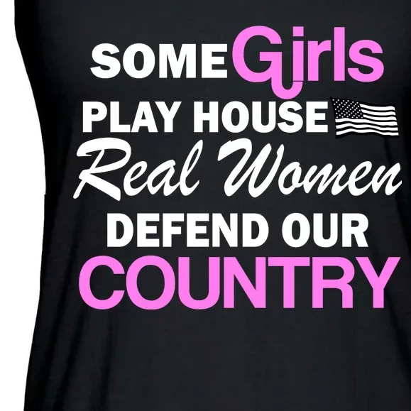 Real Women Defend Our Country Ladies Essential Flowy Tank