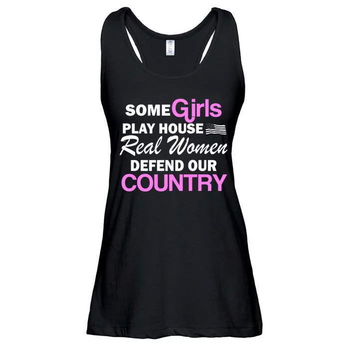 Real Women Defend Our Country Ladies Essential Flowy Tank