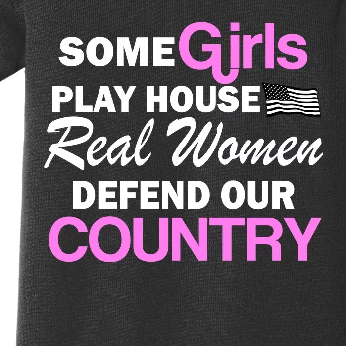 Real Women Defend Our Country Baby Bodysuit