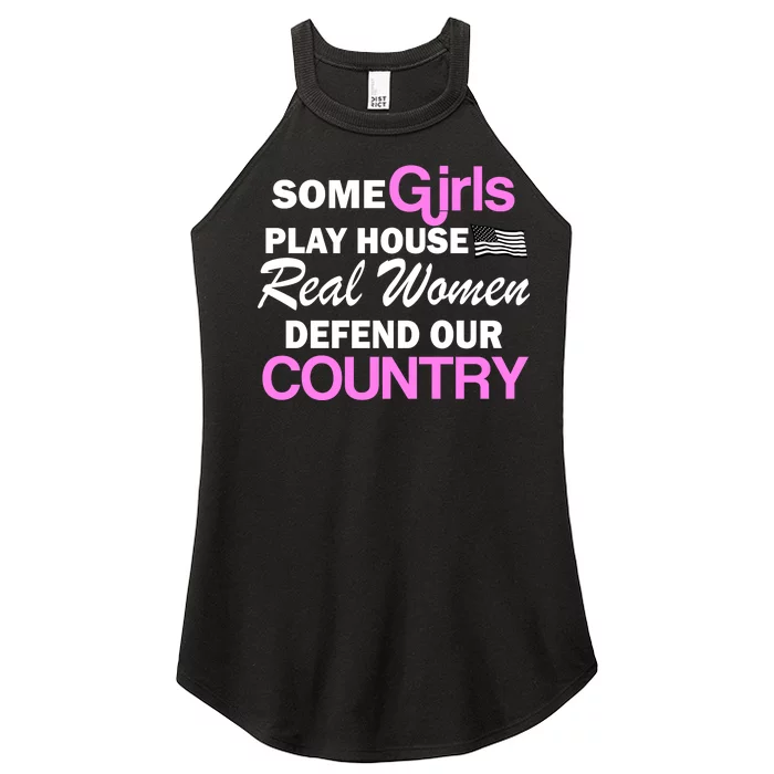 Real Women Defend Our Country Women’s Perfect Tri Rocker Tank