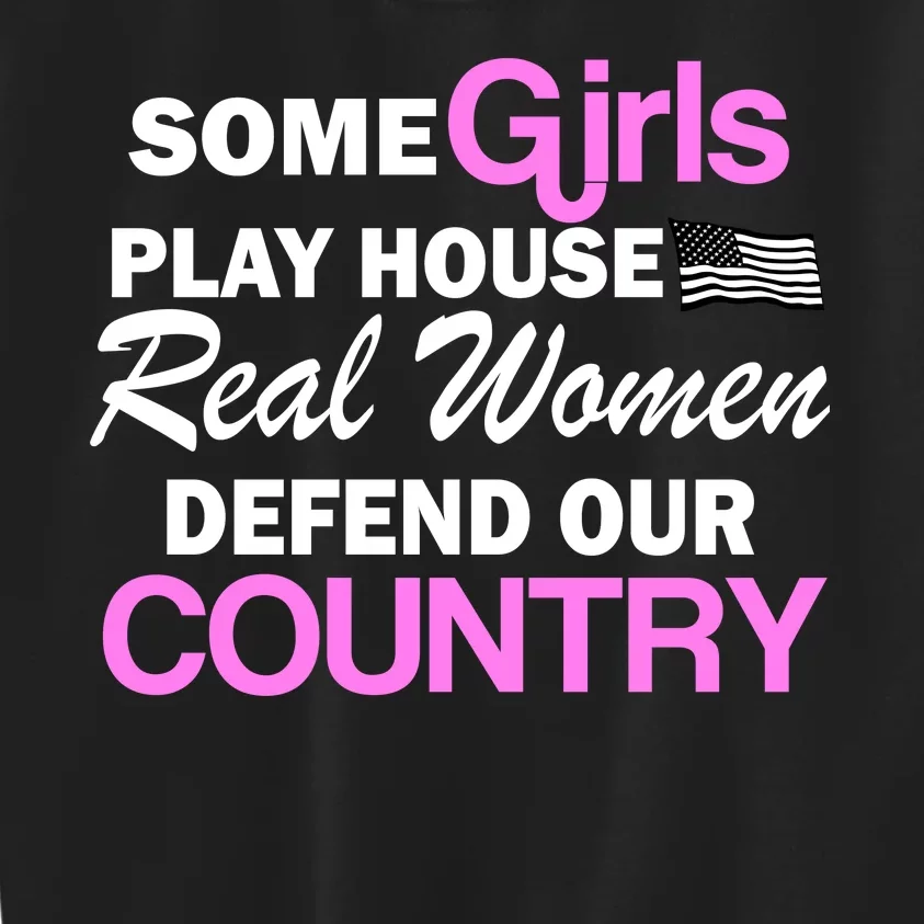 Real Women Defend Our Country Kids Sweatshirt