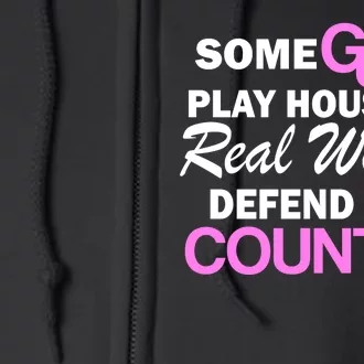 Real Women Defend Our Country Full Zip Hoodie