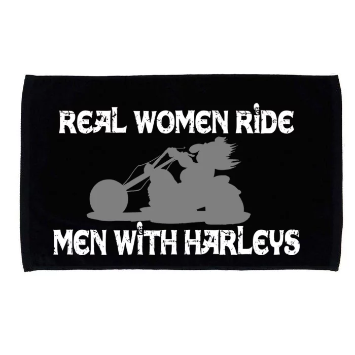 Real Women Ride Men With Harleys Microfiber Hand Towel