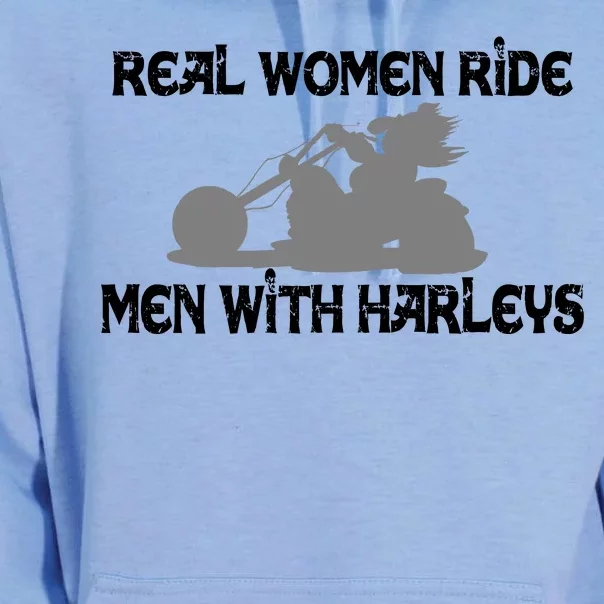 Real Women Ride Men With Harleys Unisex Surf Hoodie