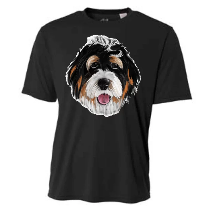 Realistic Dog Face Cooling Performance Crew T-Shirt