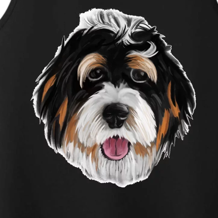 Realistic Dog Face Performance Tank