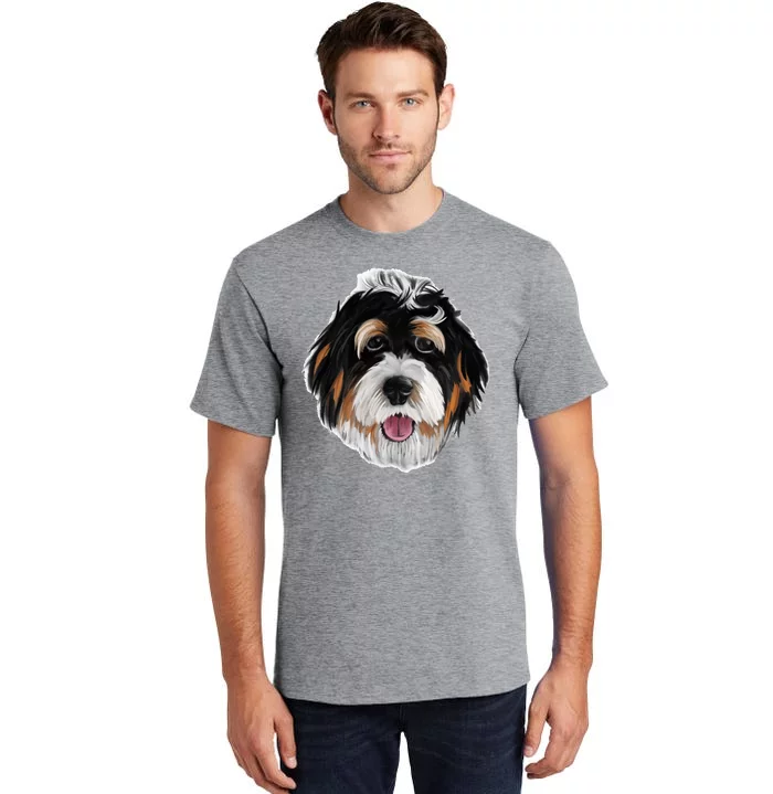 Realistic Dog Face Tall T-Shirt