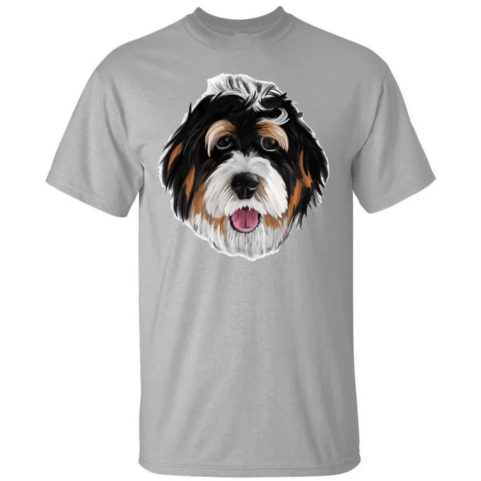 Realistic Dog Face Tall T-Shirt