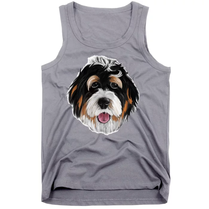 Realistic Dog Face Tank Top